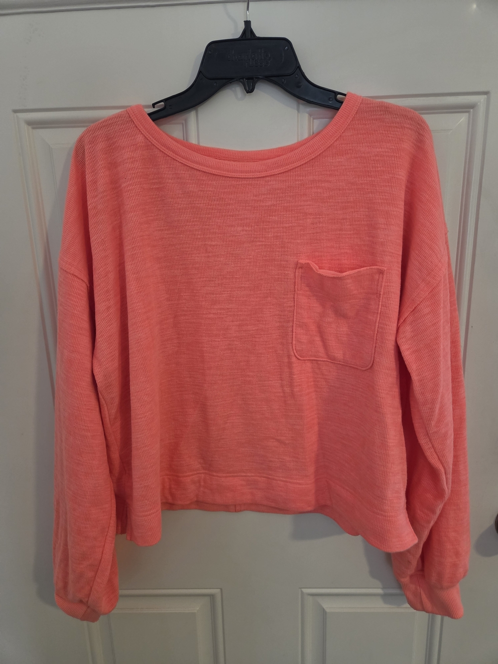 aerie Coral Crew Neck Top